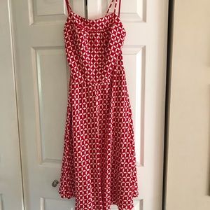 Red and white sun dress